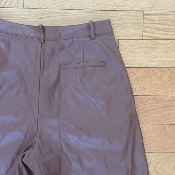 Brown Faux Leather Pants - Picture 10 of 10
